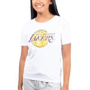 Ultra Game Women's NBA Los Angeles Lakers Soft Vintage T-Shirt White Size XL LA